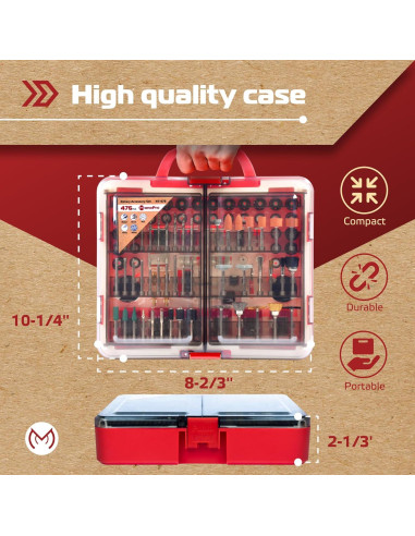 Kit de Accesorios para Herramienta Rotativa MonoPro 476 PCS