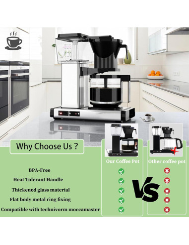 Jarra de Café Bxmgr 1.25L Vidrio Borosilicato con Tapa