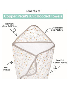 Toalla de baño con capucha Copper Pearl Otoño 83.82x83.82 cm 2