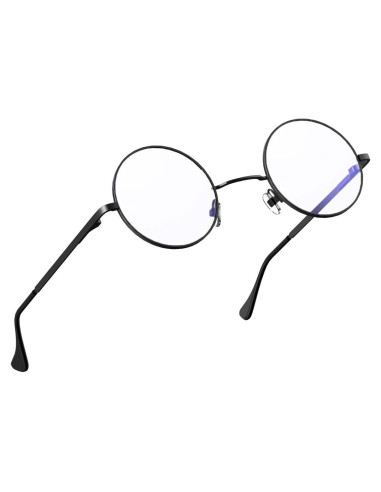 Gafas Unisex Bloqueadoras de Luz Azul Retro - Marco Negro