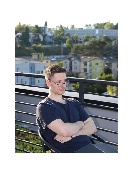 Gafas Unisex Bloqueadoras de Luz Azul Retro - Marco Negro