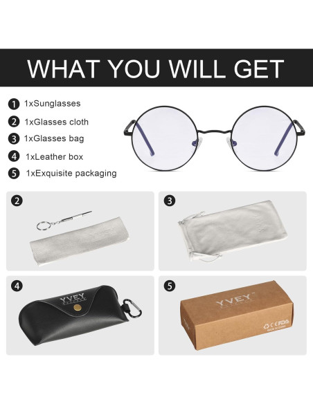 Gafas Unisex Bloqueadoras de Luz Azul Retro - Marco Negro