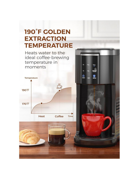 Cafetera COWSAR 2 en 1 K Cup y café molido 1.18 L