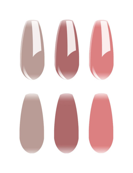 Kit de Esmalte de Uñas Vishine 4pcs Gel 8ml Transparente Nude