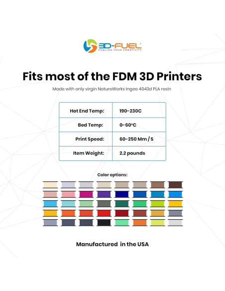 Filamento PLA+ 3D-Fuel Almendra 1 kg para Impresora 3D