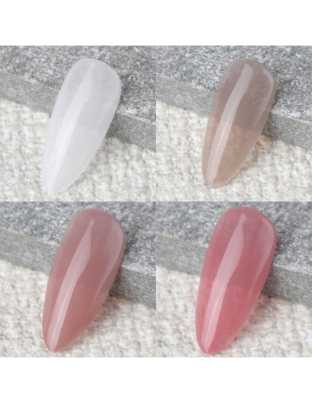 Kit de Esmalte de Uñas Vishine 4pcs Gel 8ml Transparente Nude