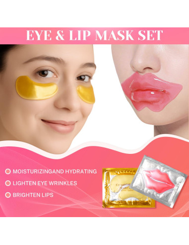 Mascarillas Labiales y para Ojos GONEJALL 40 Pcs Hidratantes