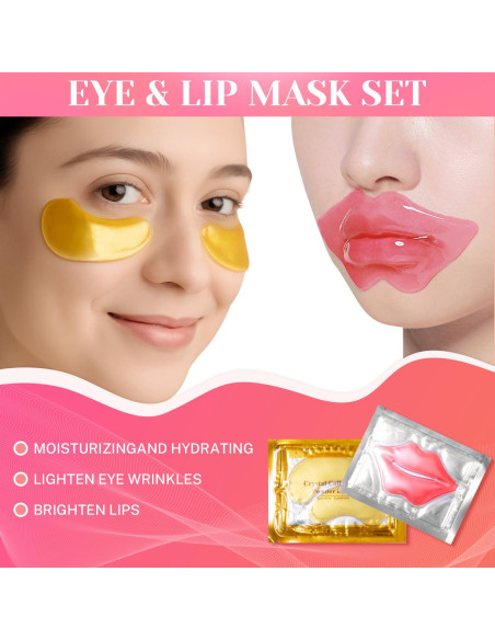 Mascarillas Labiales y para Ojos GONEJALL 40 Pcs Hidratantes