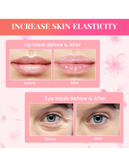 Mascarillas Labiales y para Ojos GONEJALL 40 Pcs Hidratantes