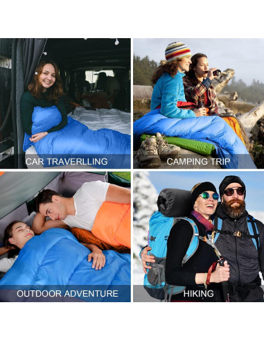 Saco de dormir PEAKTREND 3 estaciones impermeable 210x150cm