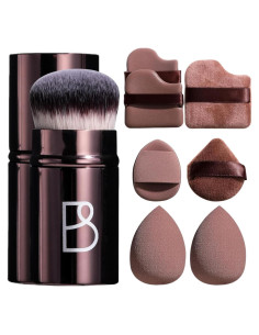 Conjunto de Esponjas de Maquillaje BS-MALL 8 Pcs con Brocha Kabuki