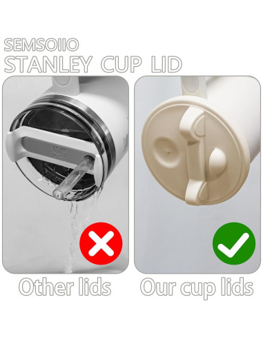 Tapa de Reemplazo Stanley 40 oz Beige - Silicona a Prueba de Derrames