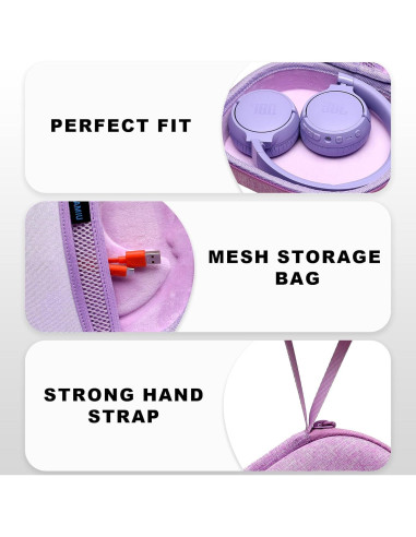 Funda Dura Morada para Auriculares JBL Tune 510BT/520BT/660NC