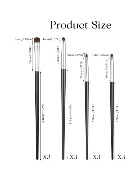 Juego de 12 Brochas Mini Difusoras de Maquillaje HJZHII Juego de 12 Brochas Mini Difusoras de Maquillaje HJZHII