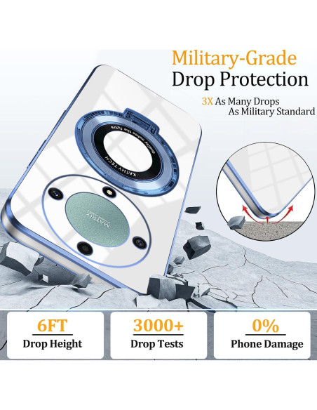 Funda Magnética Honor Magic 5 Lite Azul Silicona Antigolpes Funda Magnética Honor Magic 5 Lite Azul Silicona Antigolpes