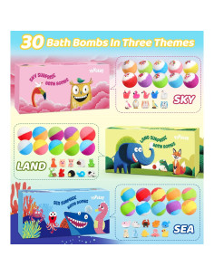 30 Bombas de Baño YoYokay con Juguetes Sorpresa para Niños 2