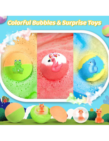 30 Bombas de Baño YoYokay con Juguetes Sorpresa para Niños