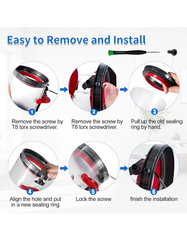 Anillo de Sellado Fijo Superior V11 V15 Dyson - Repuesto Aspiradora