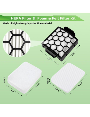 Filtros de Reemplazo VIEWALL para Aspiradora Shark ZU100 ZU102