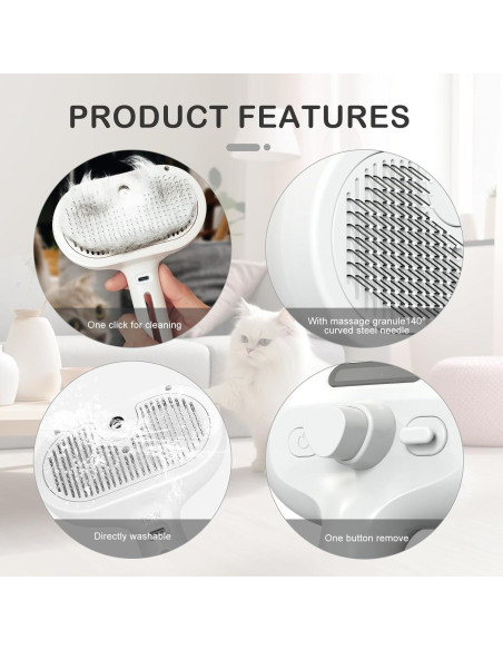 Cepillo de Vapor para Mascotas Akihatorii Blanco 3 en 1