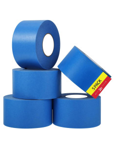5 Rollos de Cinta de Pintor Azul Fyguard 4.8 cm x 50.3 m