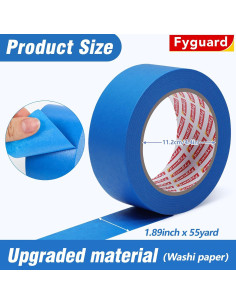 5 Rollos de Cinta de Pintor Azul Fyguard 4.8 cm x 50.3 m 2