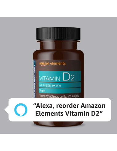 Vitamina D2 2000 UI Vegana Amazon Elements 65 Cápsulas