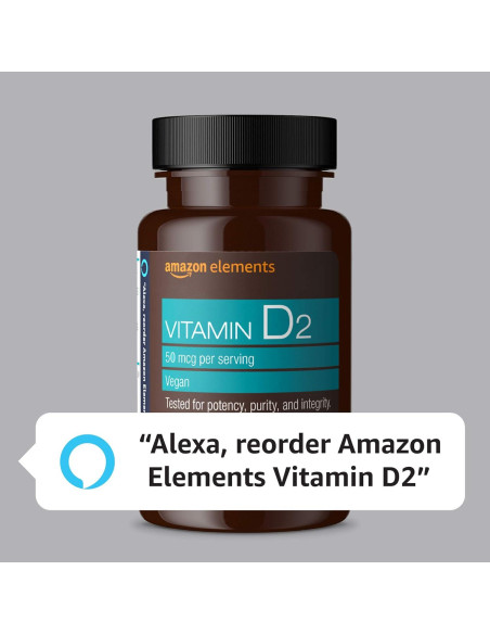 Vitamina D2 2000 UI Vegana Amazon Elements 65 Cápsulas Vitamina D2 2000 UI Vegana Amazon Elements 65 Cápsulas