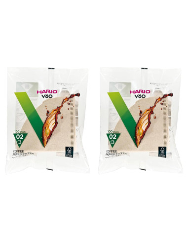 Filtro de Papel HARIO VCF-02-100M para V60, 200 Hojas, 1-4 Tazas