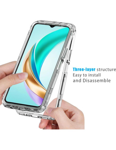Funda Honor X6b Transparente con Protector de Pantalla Templado