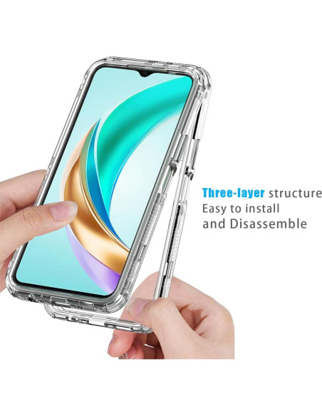 Funda Honor X6b Transparente con Protector de Pantalla Templado