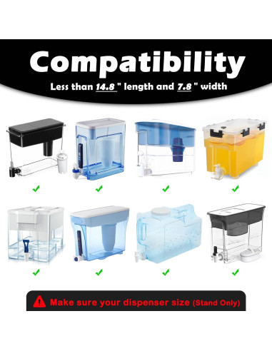 Soporte para Dispensador de Agua Oxyooh - Metal Negro 11.4L