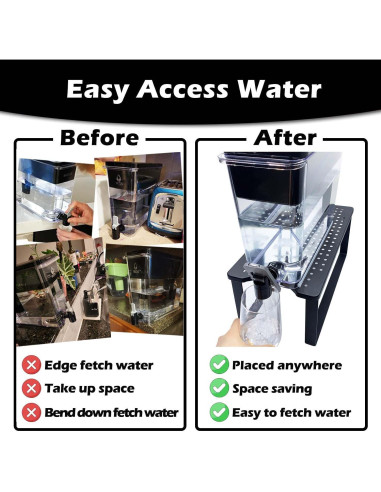 Soporte para Dispensador de Agua Oxyooh - Metal Negro 11.4L