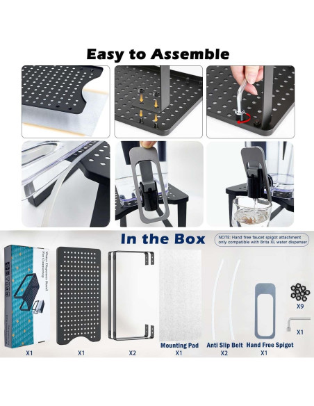 Soporte para Dispensador de Agua Oxyooh - Metal Negro 11.4L Soporte para Dispensador de Agua Oxyooh - Metal Negro 11.4L