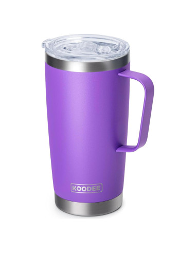 Taza de Café Aislada koodee 590 ml Acero Inoxidable Púrpura