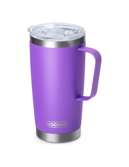 Taza de Café Aislada koodee 590 ml Acero Inoxidable Púrpura