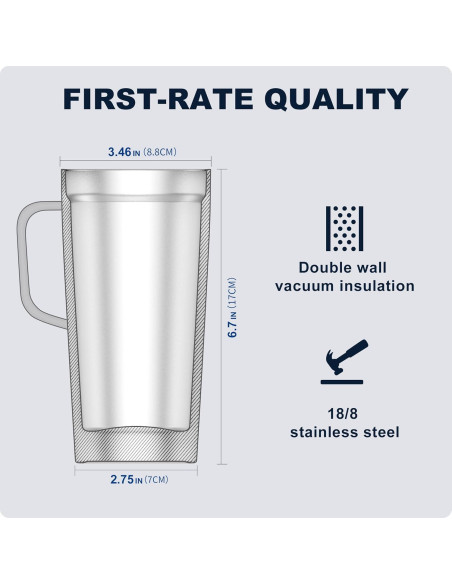 Taza de Café Aislada koodee 590 ml Acero Inoxidable Púrpura