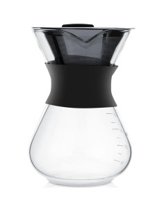 Cafetera Manual de Goteo Tbest de Vidrio 400ml con Filtro Inoxidable 2