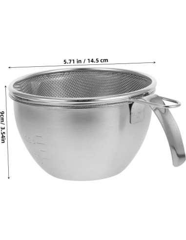Tazón Mezcla Acero Inoxidable Zerodeko 400ml con Canasta