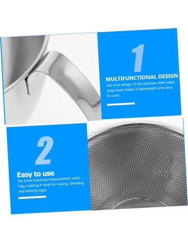 Tazón Mezcla Acero Inoxidable Zerodeko 400ml con Canasta