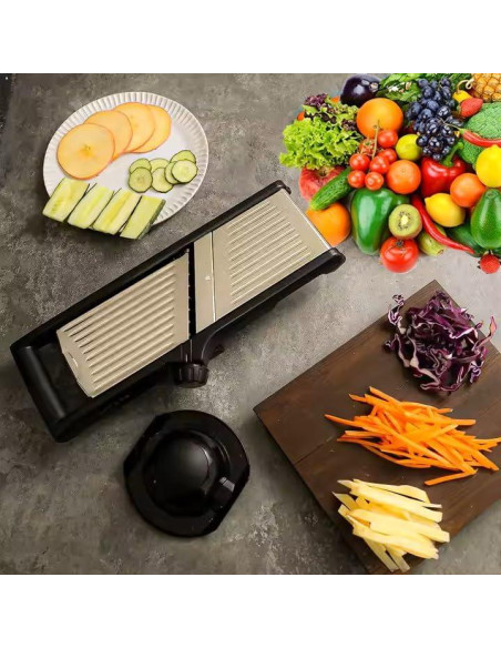 Rebanador de Mandolina Ajustable Genérico Acero Inoxidable 1-15mm