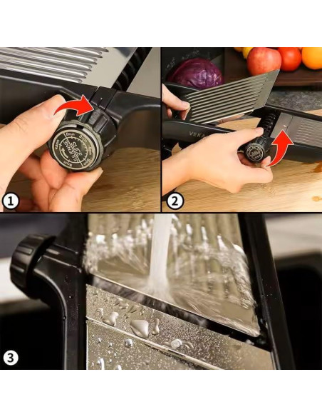 Rebanador de Mandolina Ajustable Genérico Acero Inoxidable 1-15mm