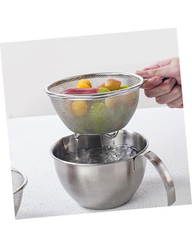 Tazón Mezcla Acero Inoxidable Zerodeko 400ml con Canasta