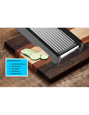 Rebanador de Mandolina Ajustable Genérico Acero Inoxidable 1-15mm