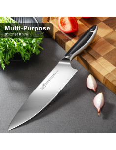 Cuchillo de Chef YONOVAK 20 cm Acero Alemán Antideslizante 2