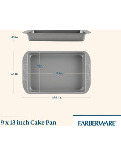 Sartén para Hornear Antiadherente Farberware 23x33 cm Gris 2