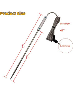 Sonda de Reemplazo para Termómetros Thermopro 20.32 cm Acero Inoxidable 2