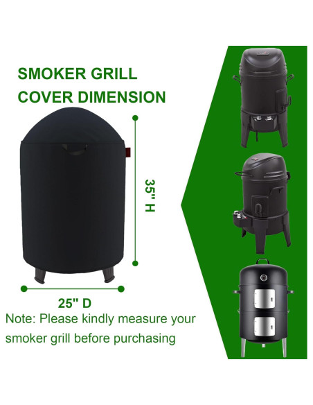 Cubierta Redonda para Ahumador Cover Geny 25" (63.5 cm) D x 35" (88.9 cm) H