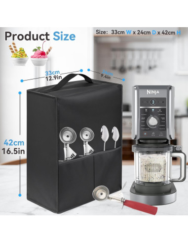 Cubierta de Polvo Isatdora para Máquina de Helados 33x24x42cm