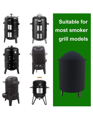 Cubierta Redonda para Ahumador Cover Geny 25" (63.5 cm) D x 35" (88.9 cm) H